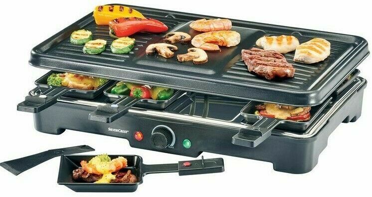 Kitchen, Dining & Bar Raclette Grill Table Grill 1300 W infinitely 8 Person  Non-Stick Coating SC Small Kitchen Appliances