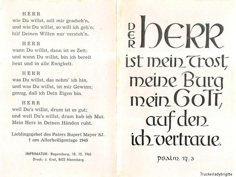 Nice Rare German Psalm Holy Cards H8092 Der Herr Ist Mein Trost