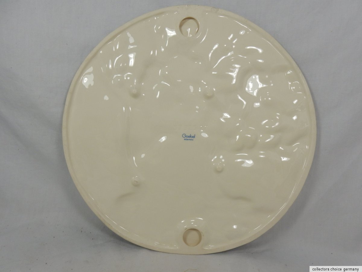 Selten schönes 70´s GOEBEL Relief Wandteller Set Die 4 Jahreszeiten / 4