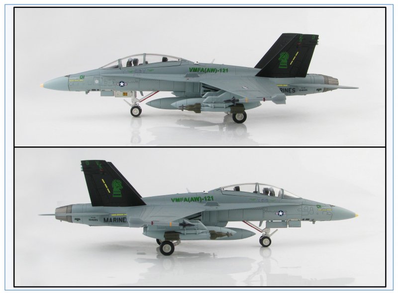 ! HA3552 F/A-18D Hornet US MARINES VMFA-121 "Greenknights",Hobbymaster