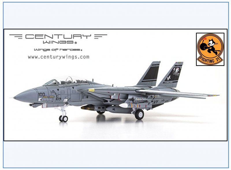 VF-31 "Tomcatters" #100 CW001633 F-14D Tomcat US NAVY 2002,Century Wings 1:72 