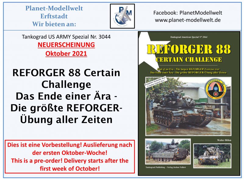3044 REFORGER 88 Certain Challenge Tankograd NEU 10/21 VORBESTELLUNG 