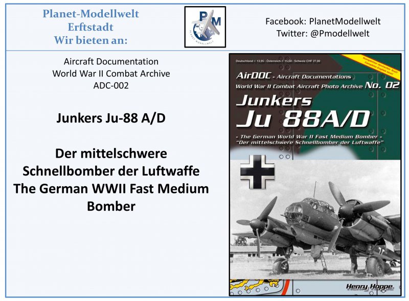 ADC002  Junkers Ju-88 A/D Aircraft Documentation NEU & 