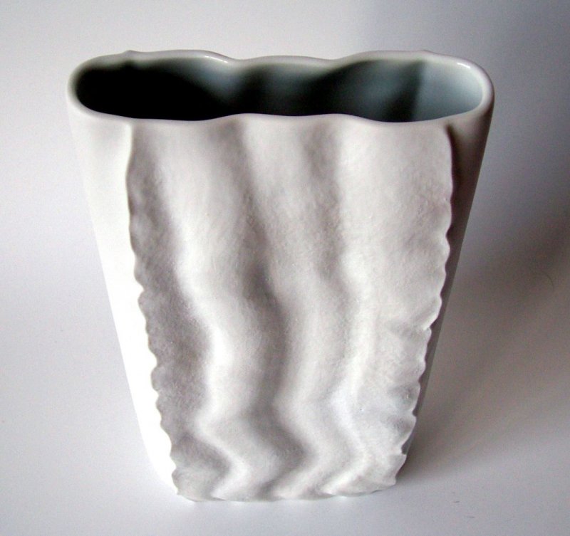 Große Rosenthal Porzellan Vase Relief matt 34,3 cm Martin Freyer Tapio