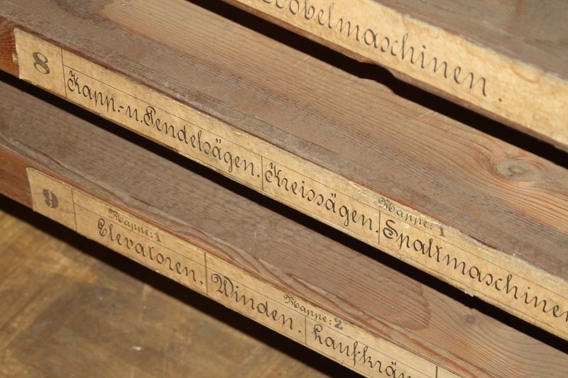 alter Planschrank A0 Architektenschrank 9 Schieber Holz Schrank um 1900