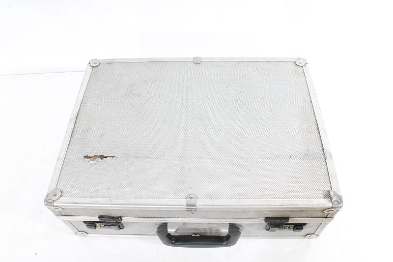 Nickel plated Steel briefcase hinge suitcase box small vintage antique retro old