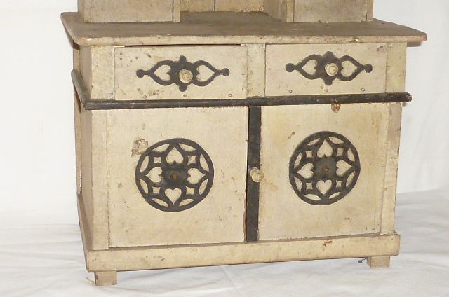 Alter Puppenküchenschrank Jugendstil Puppenstube Küchenschrank