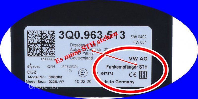 Fernbedienung Webasto Standheizung Seat (VW) in München - Allach