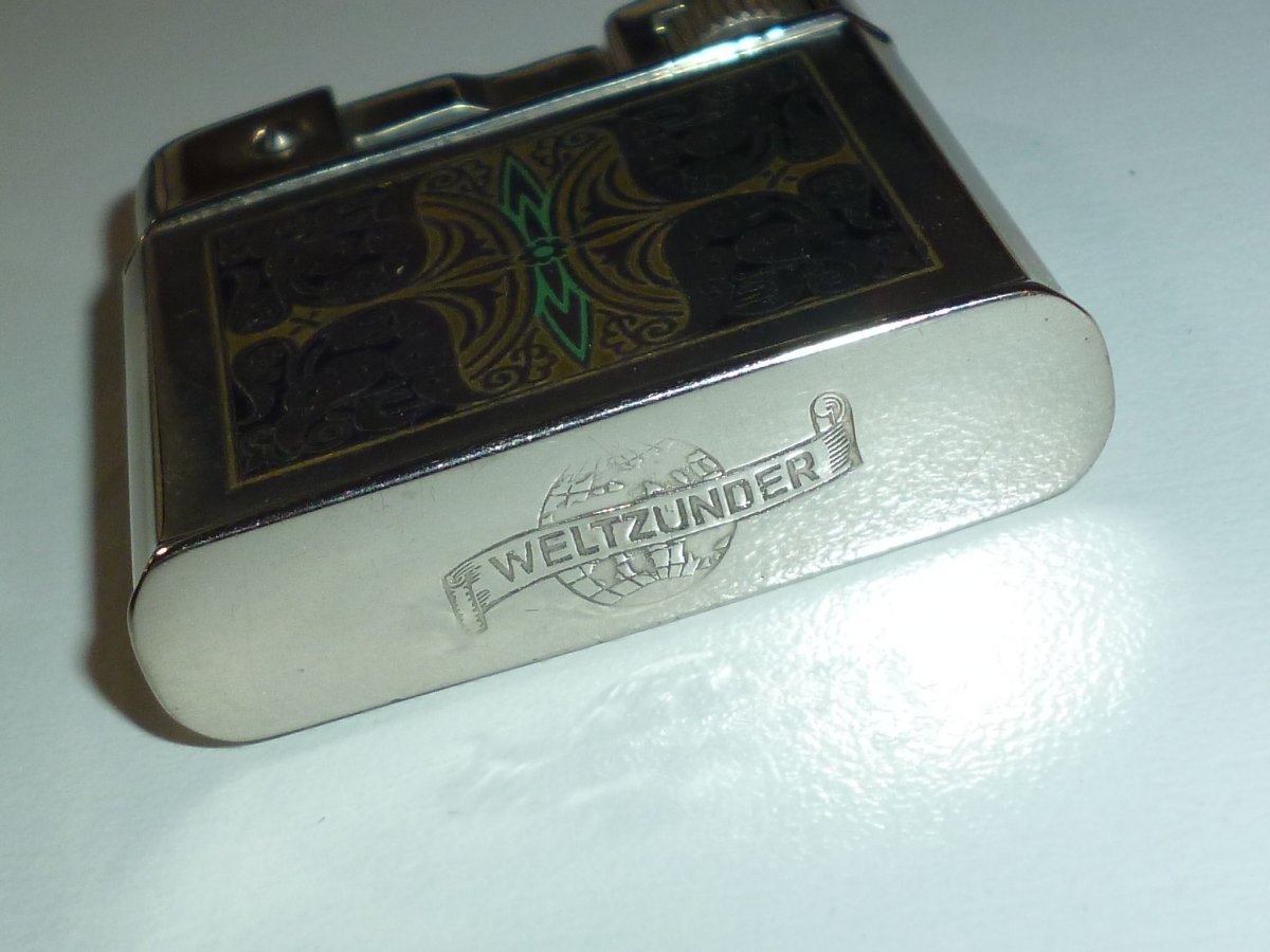 WELTZÜNDER (KREMER & BAYER) Pocket Lighter W. Ornament Motive 