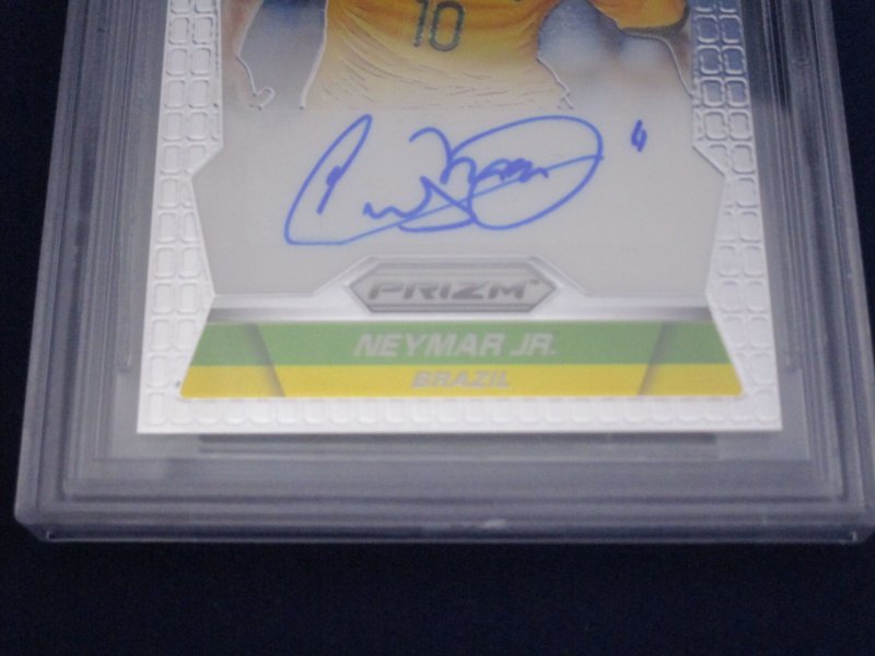 Panini Prizm World Cup 2014 Autograph Card Neymar Bgs 9 5 Becket Graded Rare Ebay Autograph Card Template