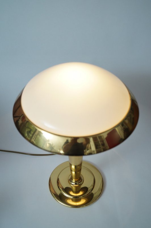 vrfbar Art Deco Design Schreibtisch Pilzleuchte Messinglampe Tischlampe 2 Stk