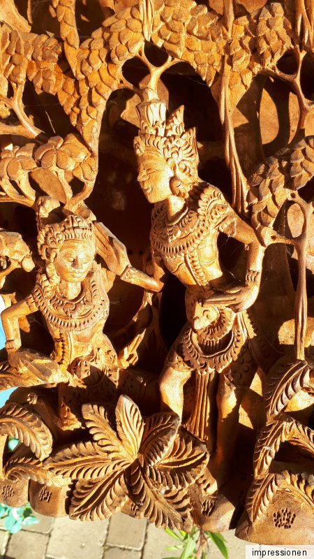 Buddha Kopf Porzellan Weiß Bambus Stange Feng Shui Gartenfigur In
