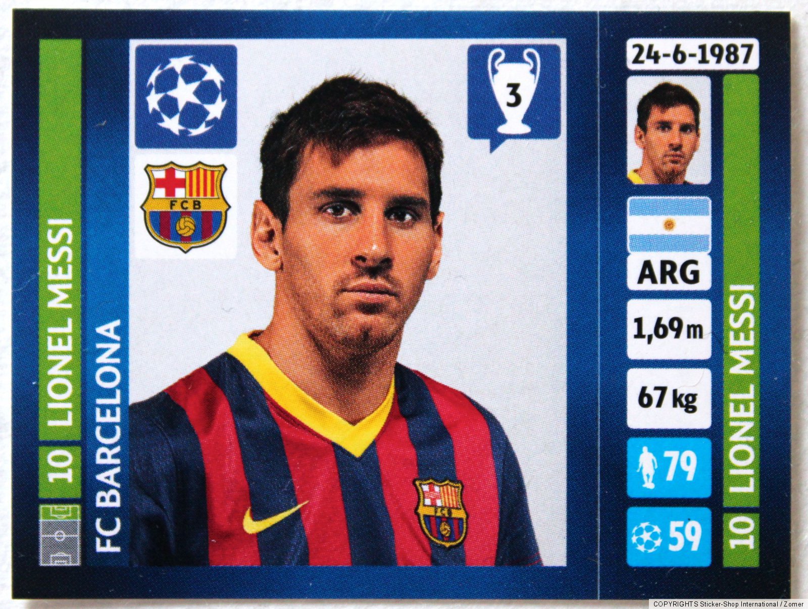 Panini Fútbol Pegatinas Cartas Lionel Messi #554 Campeones 2013/2014 Panini Fútbol Pegatinas Cartas Lionel Messi #554 Campeones 2013/2014