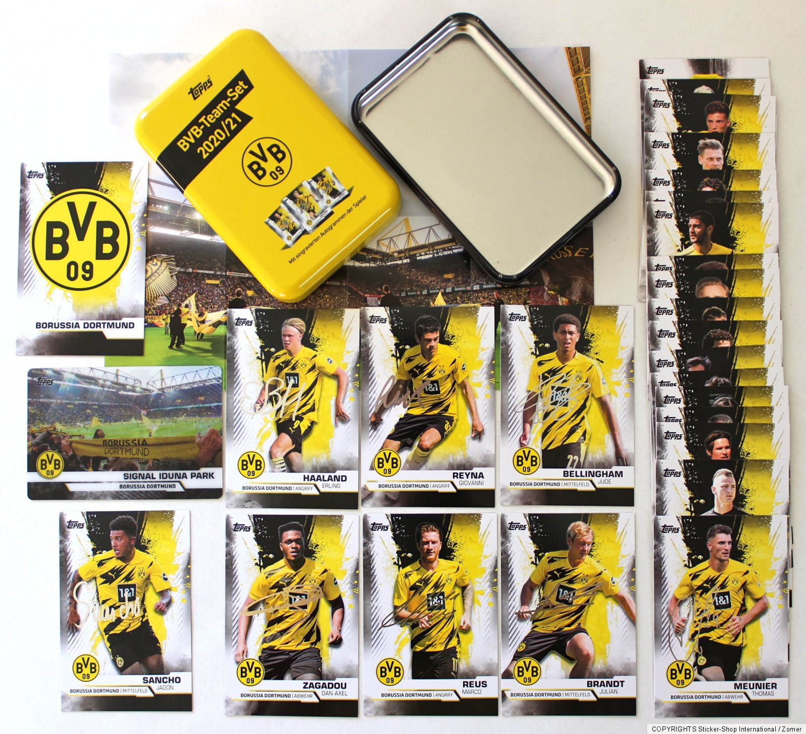Topps BVB Borussia Dortmund TEAM-SET 20/21 2020/2021 30 KARTEN CARDS   Poster | eBay