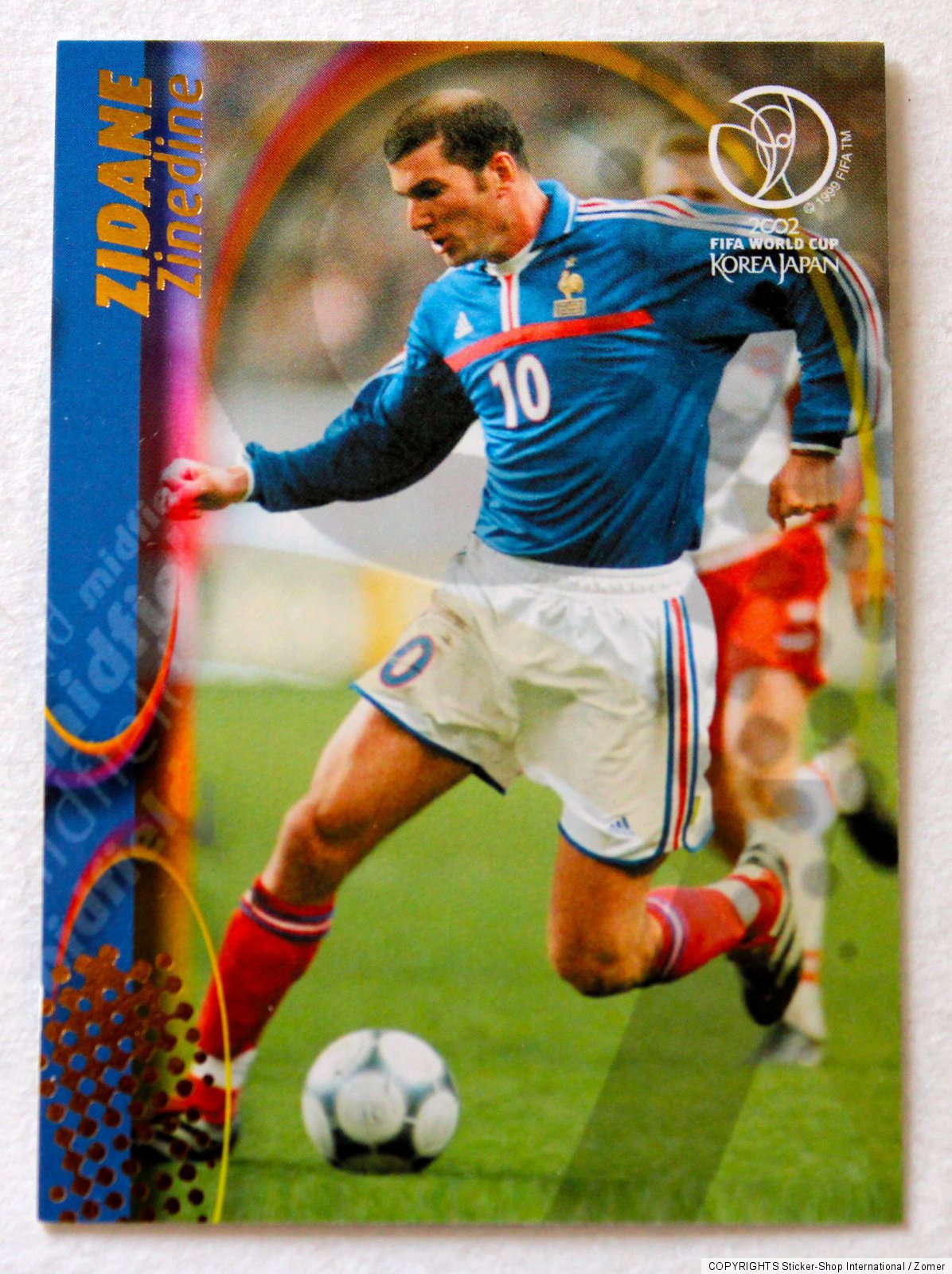 Panini Soccer Trading Card Zinedine Zidane France No. 61 World Cup 2002