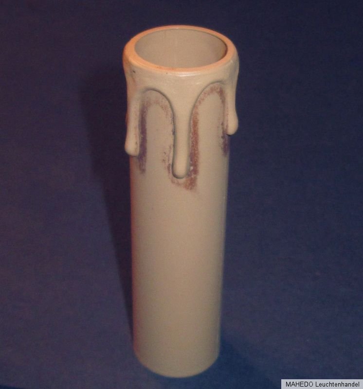 Kerzenhülse E14 Tropfen Zierhülse Fassungshülse Lampenhülse antik braun 26x100 S