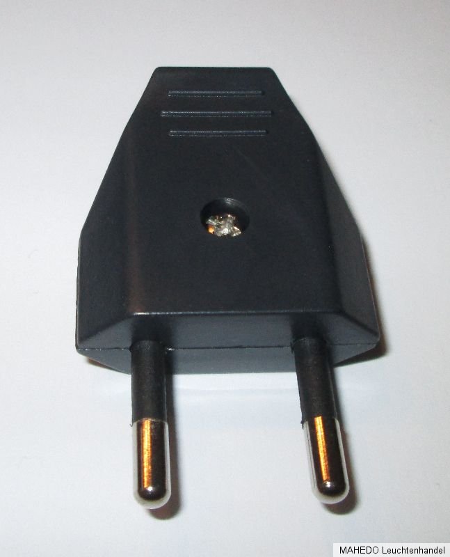 Euro Europa Stecker Eurostecker Europastecker gerade flach Zweipol ...