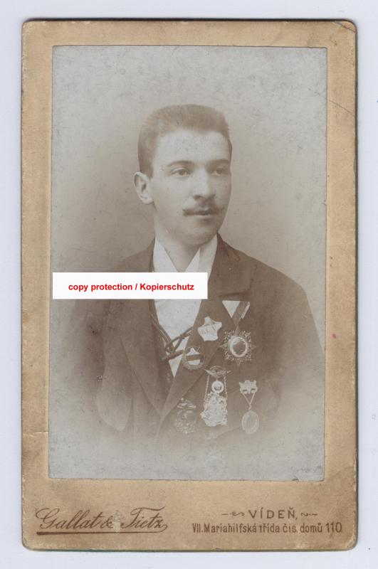 Cdv Portrait Foto Radfahrer,Fahrrad Abzeichen,photo