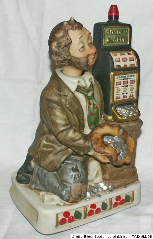 Porzellan Spieluhr Penner Willi mit Spielautomat Makame Waco Melody in