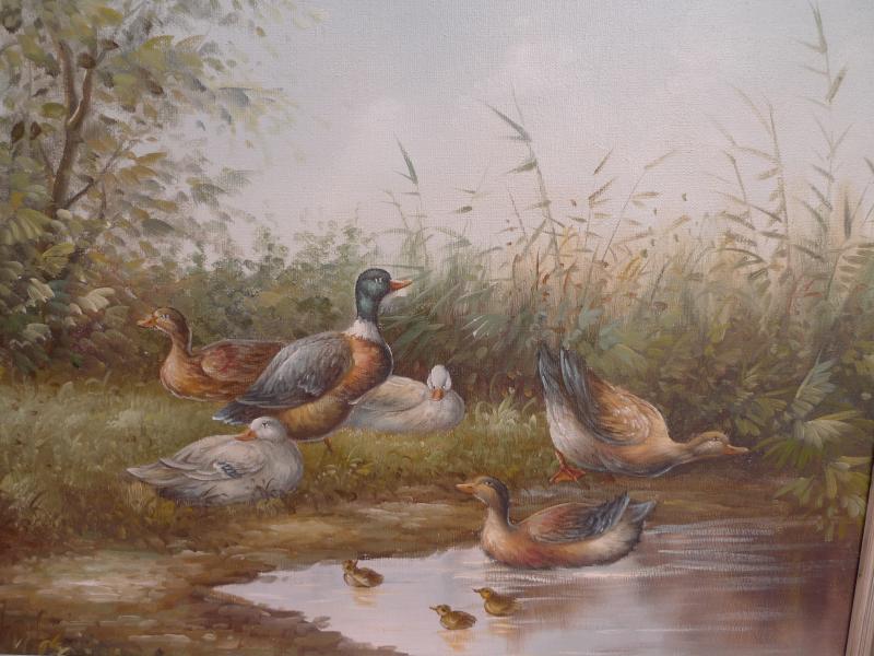 schönes Gemälde__Enten am Teich__! eBay
