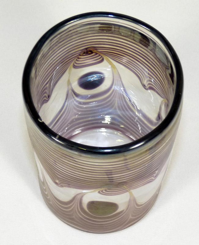 ERWIN EISCH Vase Zylindervase GLASVASE 1988 / 88 IRISIEREND Signiert eBay