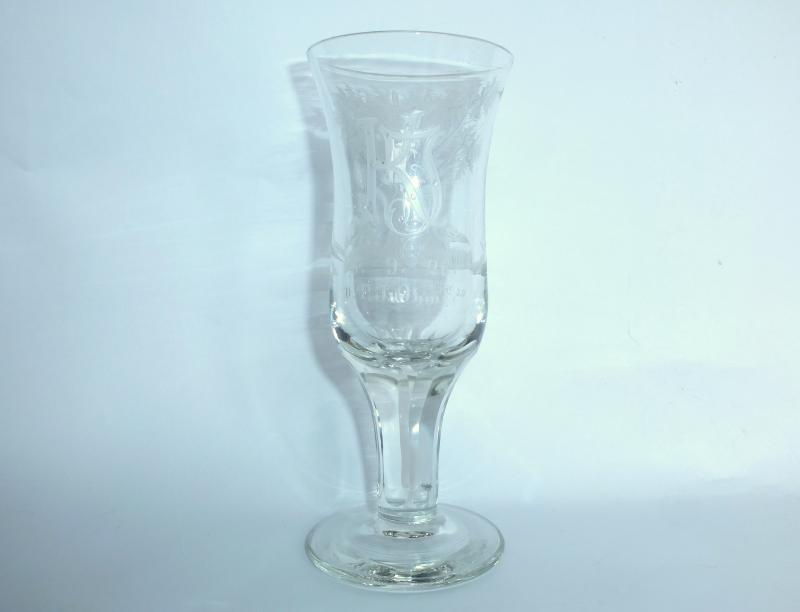 Unusual Engraved Glass Bohemia About 1900-1926 Confirmation