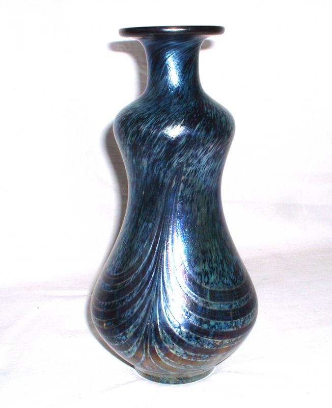 Rosenthal Classic rose Jugendstil in Glas irrisierende hohe Vase 25,5