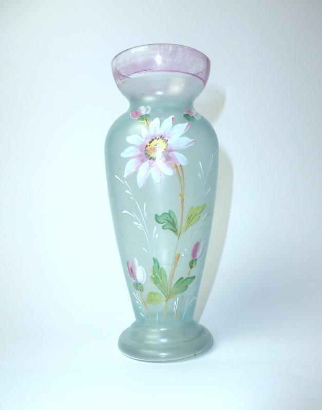 Glass Vase Bohemia about 1920 Enamel Colors B-112 | eBay