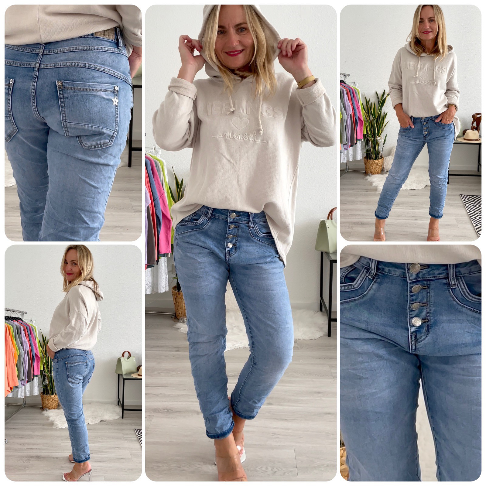 Karostar Jeans online Shop straight Damen Jeanshose