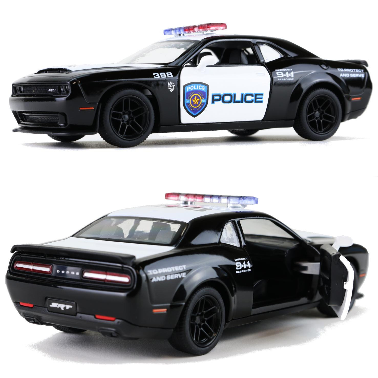 Kinsmart Modellauto Dodge Challenger SRT Demon 170 Polizei 13cm