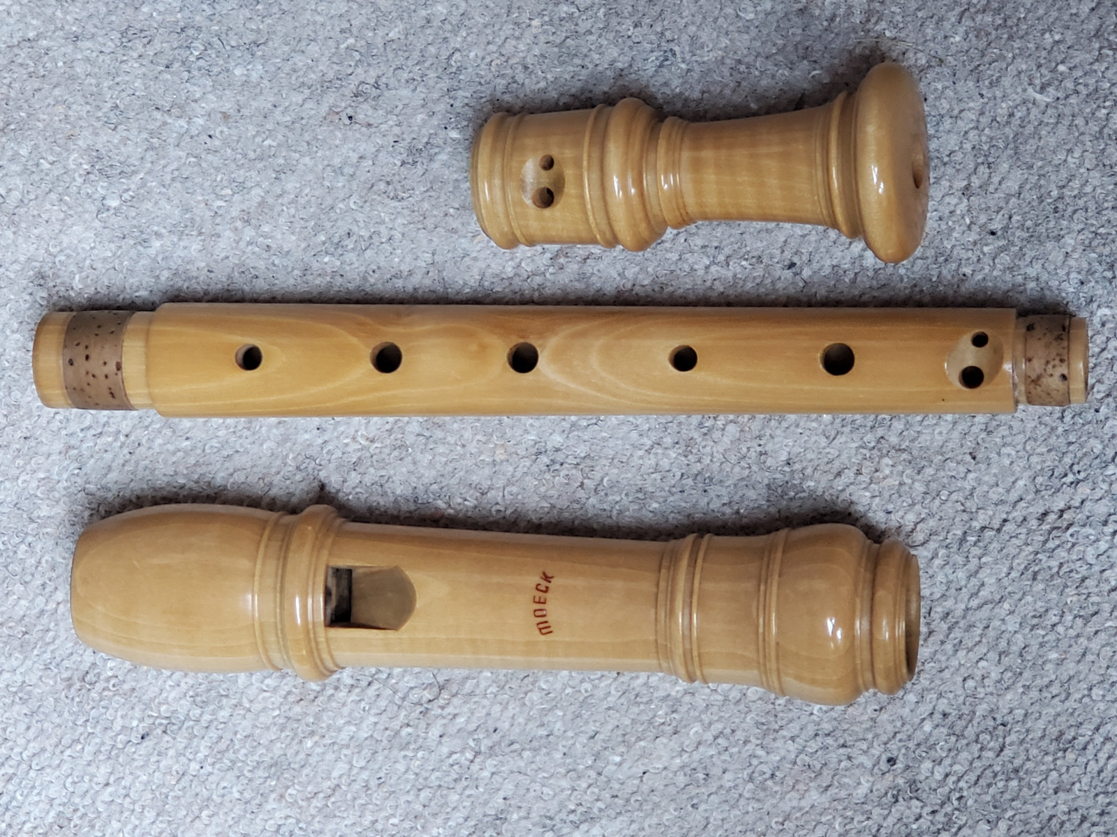 Nice vintage wooden recorder flute, Moeck Flauto Dolce Rottenburgh