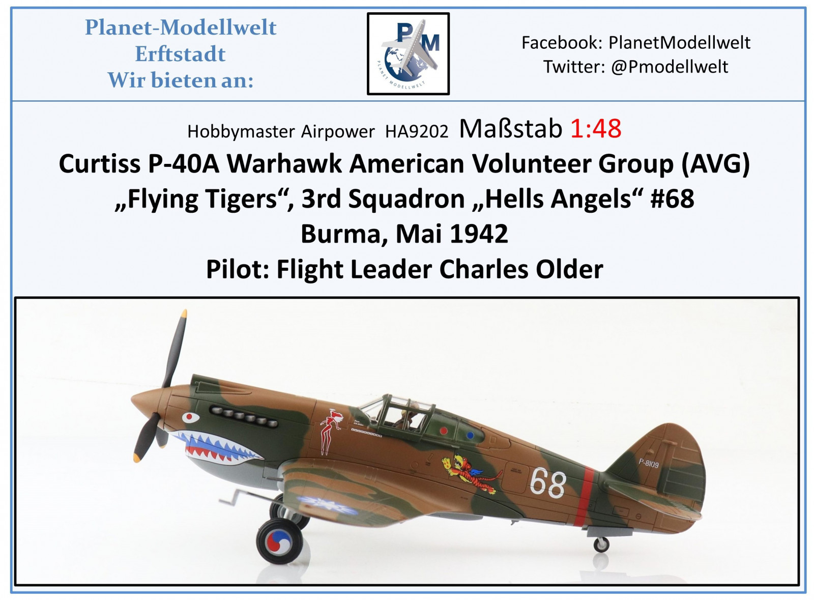 HA9204 Curtiss P40A Warhawk 