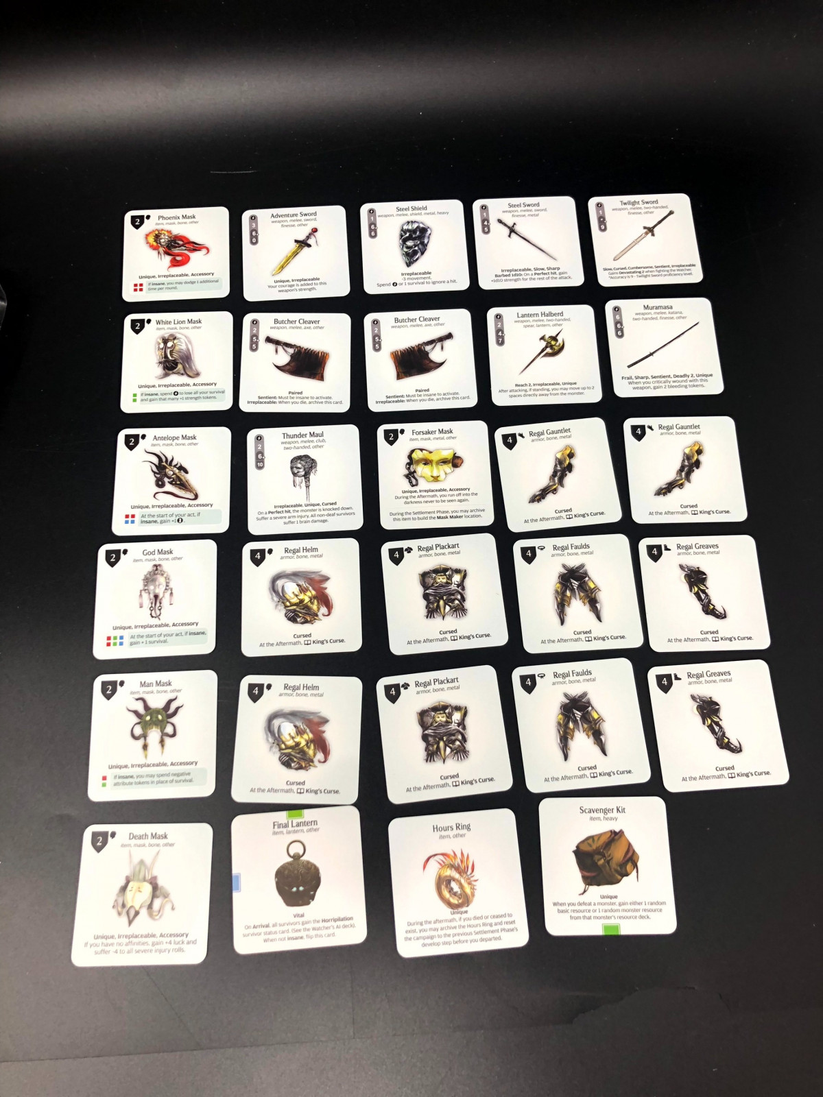 Kingdom Death: Monster 1.6 Core Game parts - Set of Rare / Unique