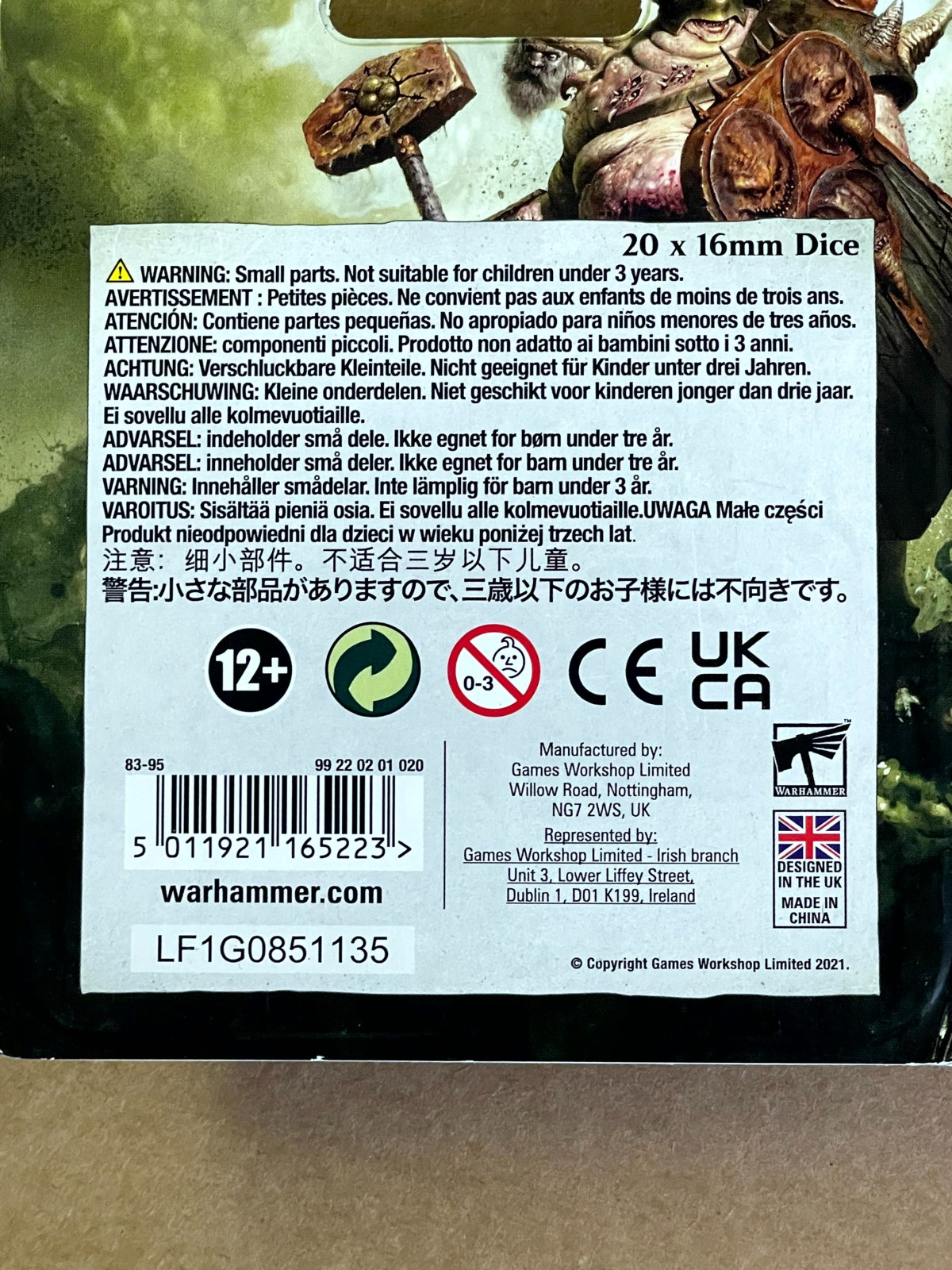Warhammer Age of Sigmar / 40k 40000 - Maggotkin Dice Set - Würfel