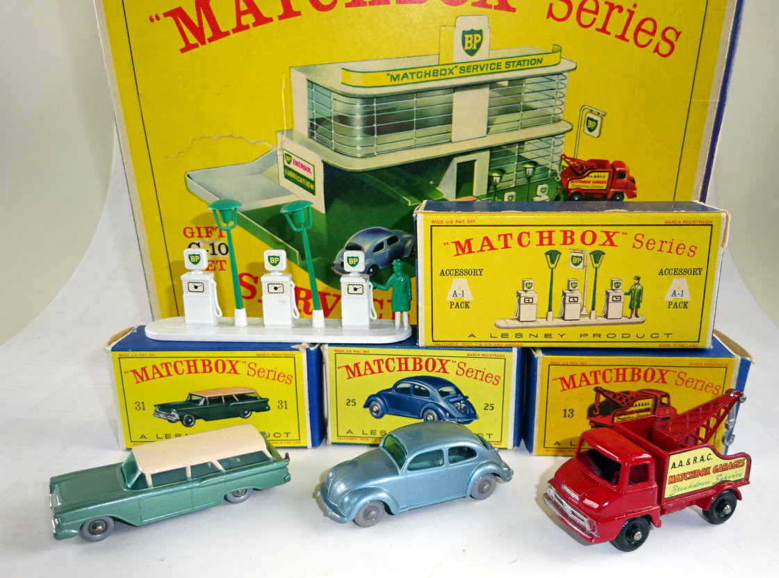Matchbox G-10 Service Station Set 1963 green/white 