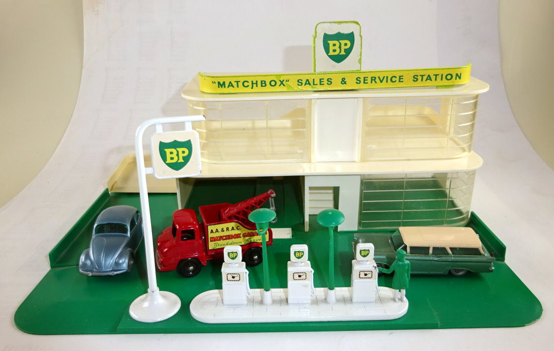 Matchbox G-10 Service Station Set 1963 green/white 