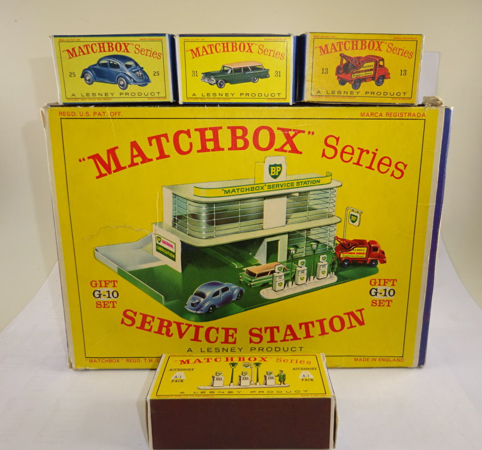 Matchbox G-10 Service Station Set 1963 green/white 