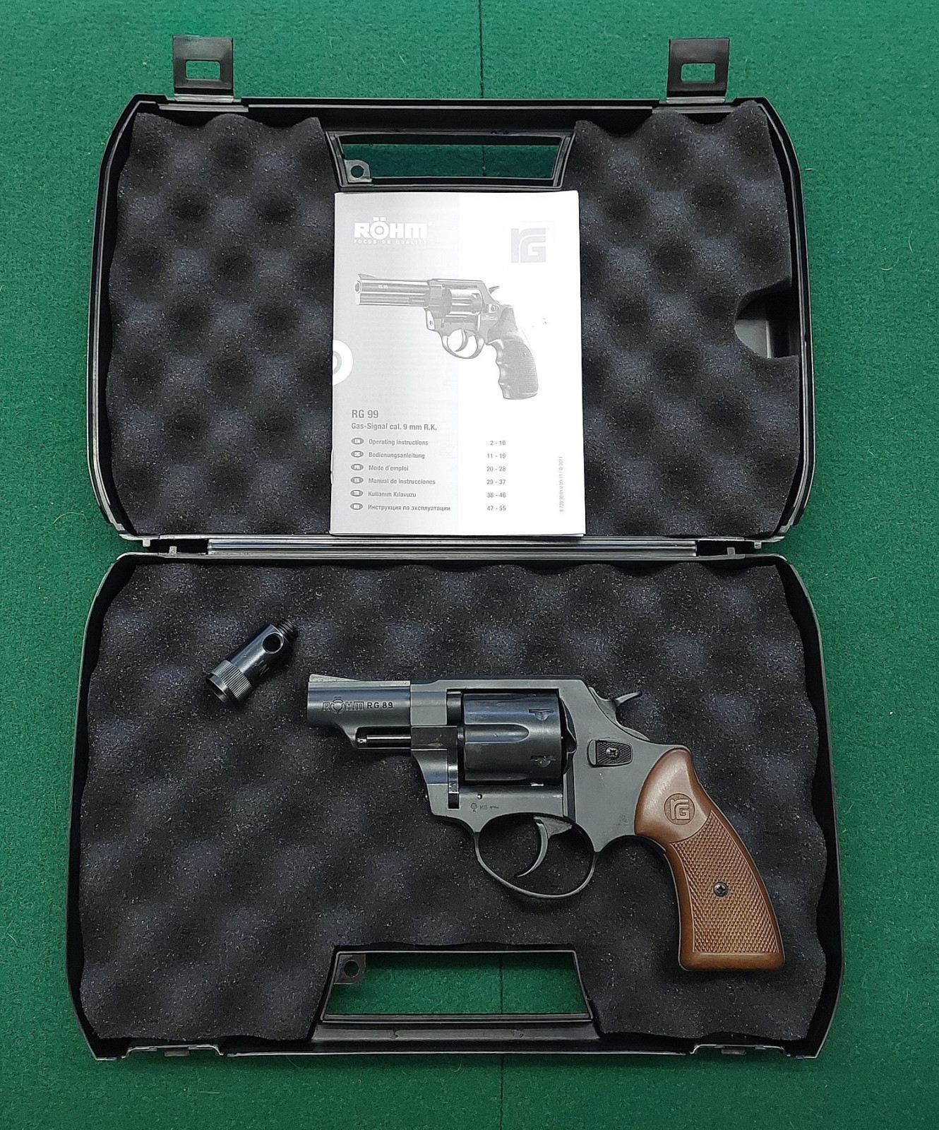 Röhm RG 89 cal. 9mm K alte PTB 451 inklusive Koffer, Abschussbecher und ...